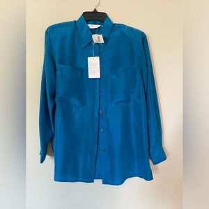 NWT Vintage Partners by Mervyn’s Silk Button Down